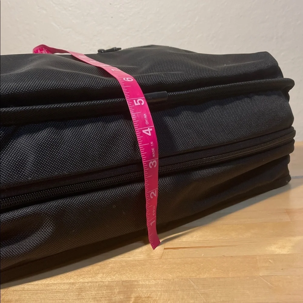 TUMI Alpha Expandable Organizer Laptop Briefcase Black Ballistic Nylon 15